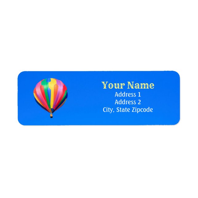 Hot Air Balloon Return Address Label (Front)