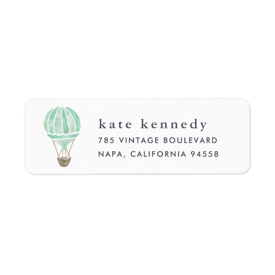 Hot Air Balloon Return Address Label | Mint