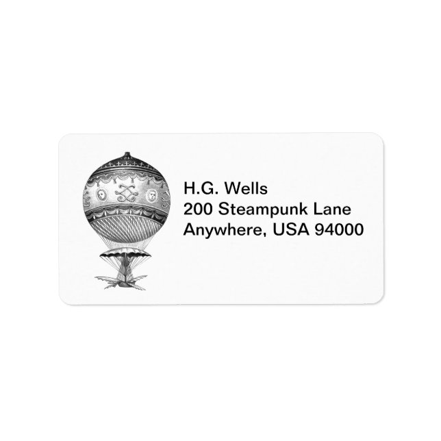 Hot Air Balloon Return Labels (Front)