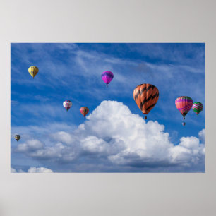 Hot air balloon ride poster