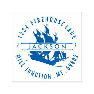 Hot Air Balloon Self-Inking Return Address Stamp