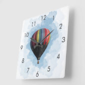 Hot Air Balloon Square Clock (Angle)