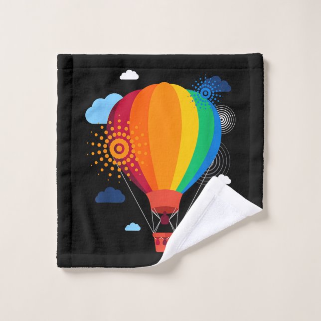 Hot Air Balloon T-Shirt Hot Air Balloon Rides Fest Wash Cloth (Wash Cloth)