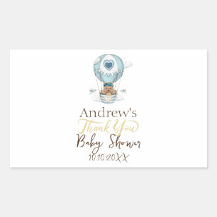 Hot Air Balloon Teddy Bear Cloud Bird Sticker