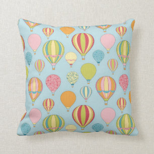 Hot Air Balloon Throw Pillow