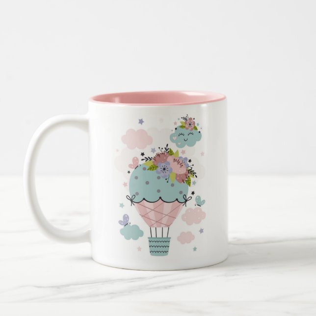 Hot Air Balloon Two-tone Mug (Left)