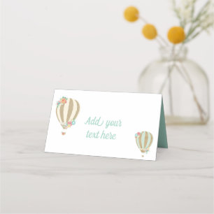 Hot Air Balloon Up Up and Away Place Card