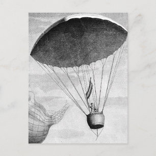 Hot Air Balloon Vintage Eighteenth Century Postcard