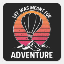Hot Air Balloon Vintage Retro Sunset Adventure