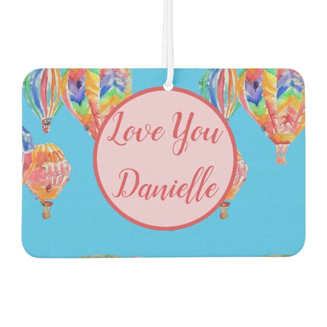 Hot Air Balloon Watercolour Balloons Freshener (Front)