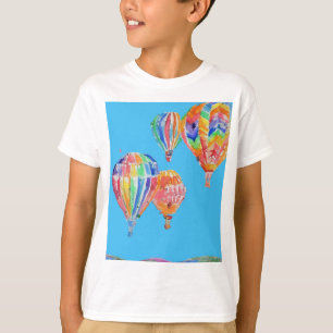 Hot Air Balloon Watercolour Colorful boys T-Shirt