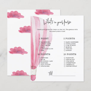 Hot air balloon - Whats in your purse baby shower