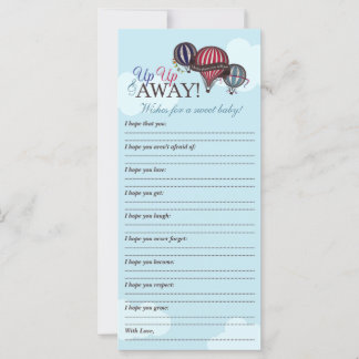 Hot air balloon - Wishes for baby memory note