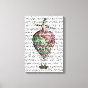 Hot Air Balloon Woman Canvas Print