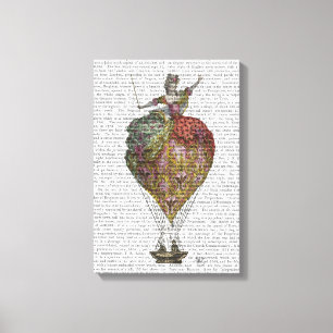 Hot Air Balloon Woman Canvas Print
