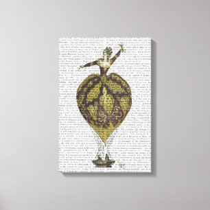 Hot Air Balloon Woman Canvas Print