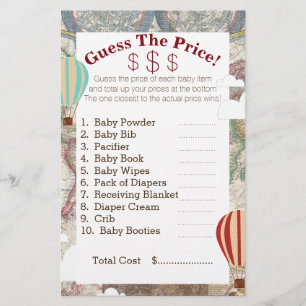 Hot Air Balloon & World Map Guess The Prices