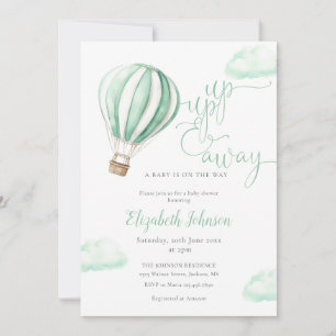 Hot Air BalloonAll In One Neutral Baby Shower Invitation