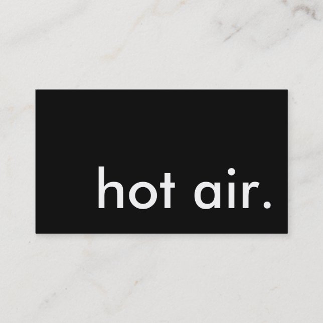 hot air. (BALLOONING) Business Card (Front)