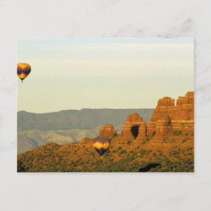 Hot Air Balloons at Sedona, Arizona, USA. Postcard