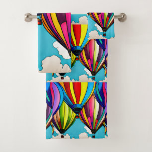 Hot Air Balloons Bath Towel Set