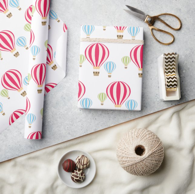 Hot Air Balloons Design Wrapping Paper (Crafts)