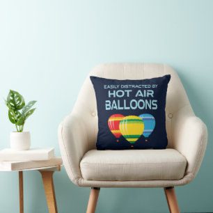 Hot Air Balloons Funny Quote Throw Pillow