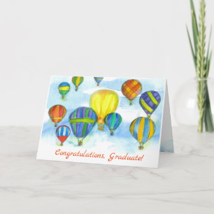 Hot Air Balloons Graduation Congratulations Card