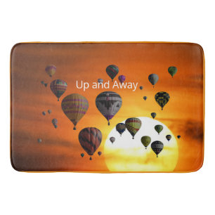 Hot Air Balloons in Flight Bath Mat