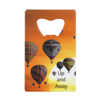 Hot Air Balloons in Flight Credit Card Bottle Opener