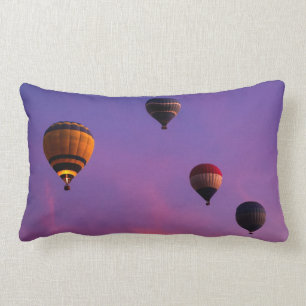 Hot Air Balloons in Flight Lumbar Pillow