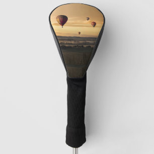 Hot Air Balloons in Golden Skies Golf Head Cover