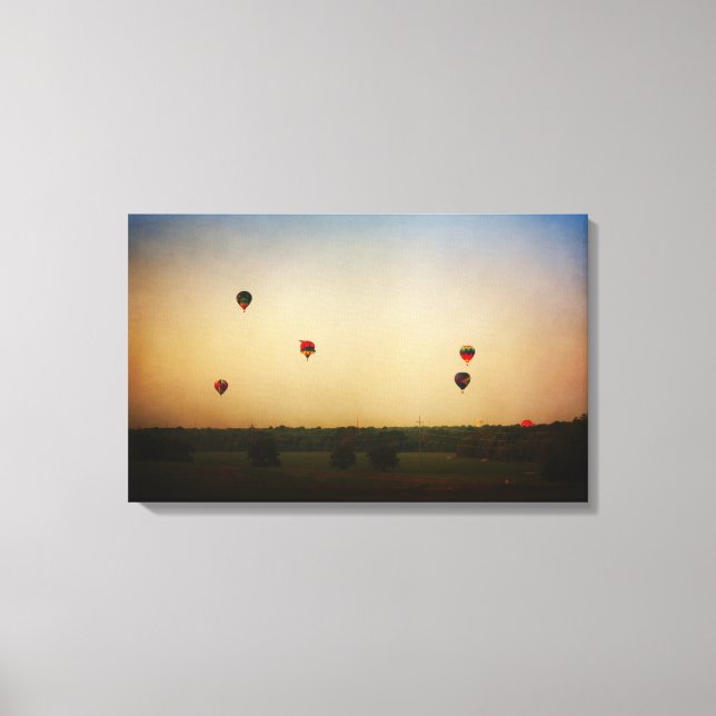 Hot Air Balloons in the Morning 3 panel canvas (Front)