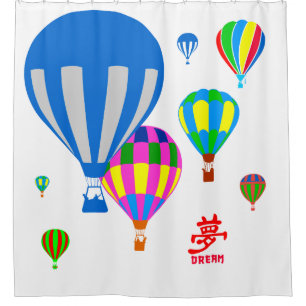 Hot Air Balloons in the sky - Dream - on white