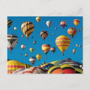 Hot Air Balloons in the Sky Postcard