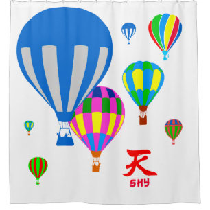 Hot Air Balloons in the sky - Sky - on white