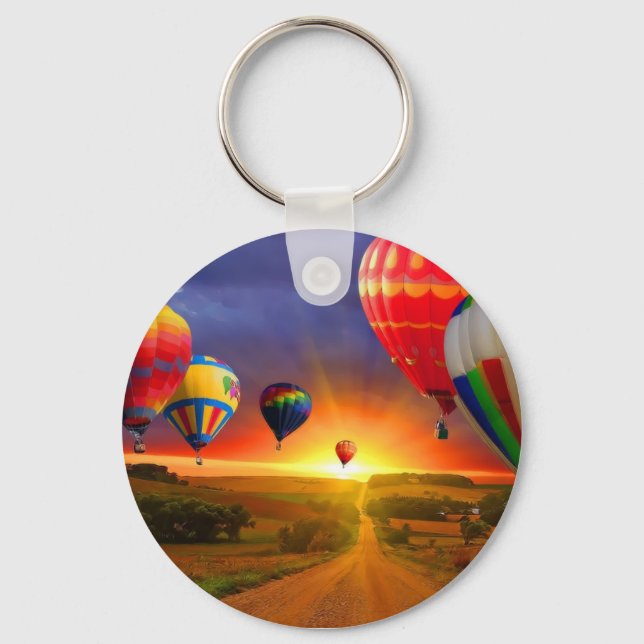 Hot Air Balloons Keychain (Front)