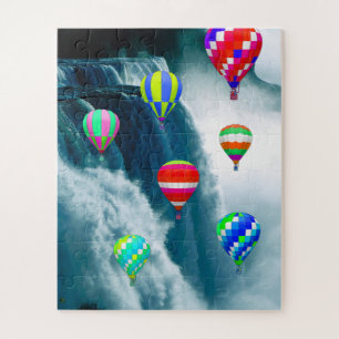 Hot Air Balloons over Niagara Falls Jigsaw Puzzle