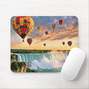 Hot Air Balloons Over Niagra Falls Mouse Pad