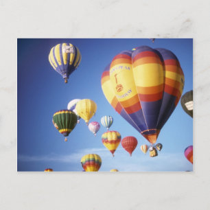 Hot air balloons postcard