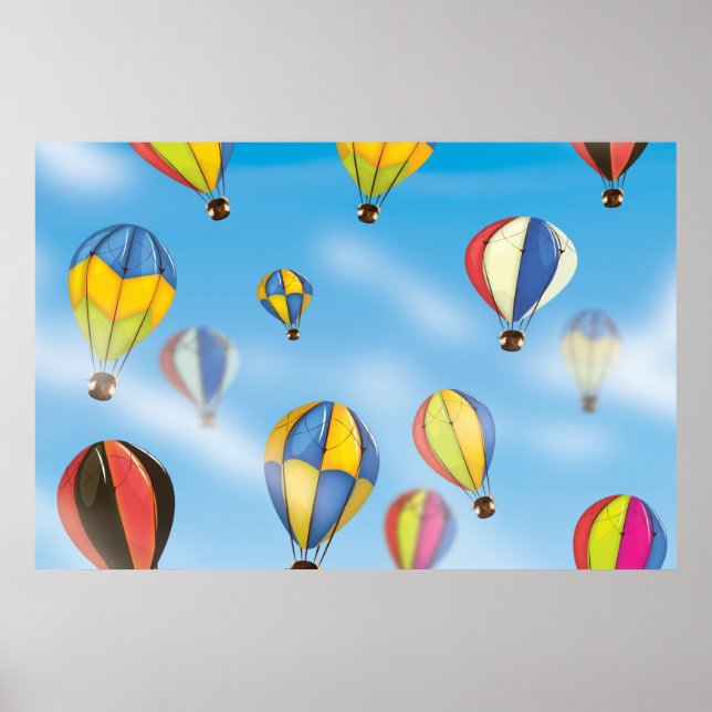 Hot Air Balloons Poster (Front)