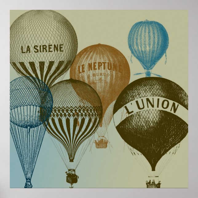 Hot Air Balloons Poster (Front)