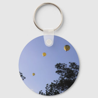 Hot Air Balloons Through The Trees Keychain