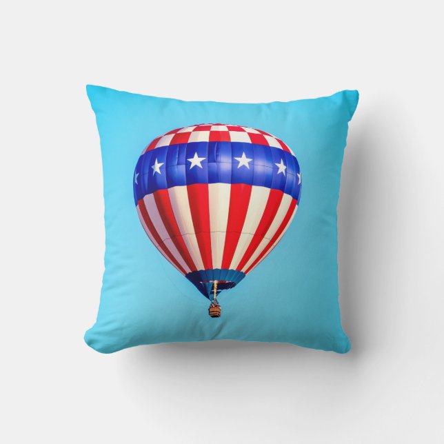 Hot Air Balloons Throw Pillow (Front)