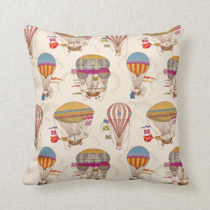 Hot Air Balloons Throw Pillow