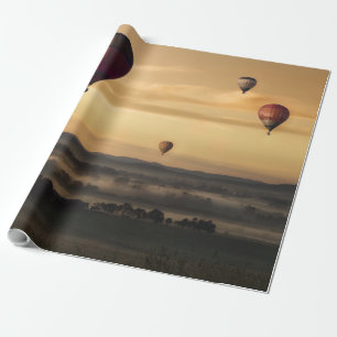 Hot air balloons wrapping paper