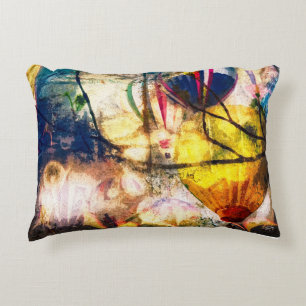 hot air baloons accent pillow