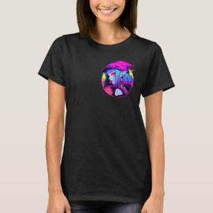 Hot Alt Vampire Girl Tongue Out Over Heart T-Shirt