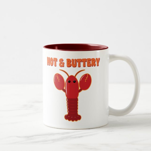 Hot and Buttery Lobster Two-Tone Coffee Mug (Right)