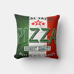Hot And Delicious Pizza Throw Pillow